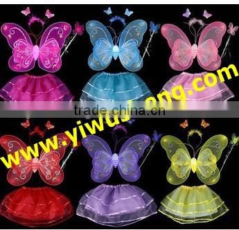Wholesale tutu set with Butterfly and wings for kids