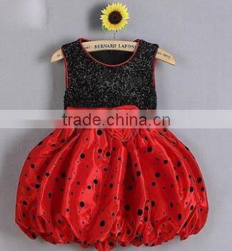 2016 New Summer baby girl polka dot dress princess dress lantern Puffy pettiskirt tutu