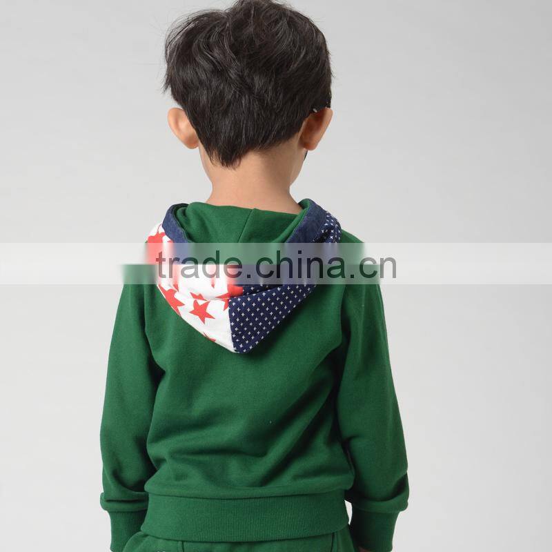 Bulk sale childrens printing hoodies fleece crewneck fitted hoodie sweatshirts 200G