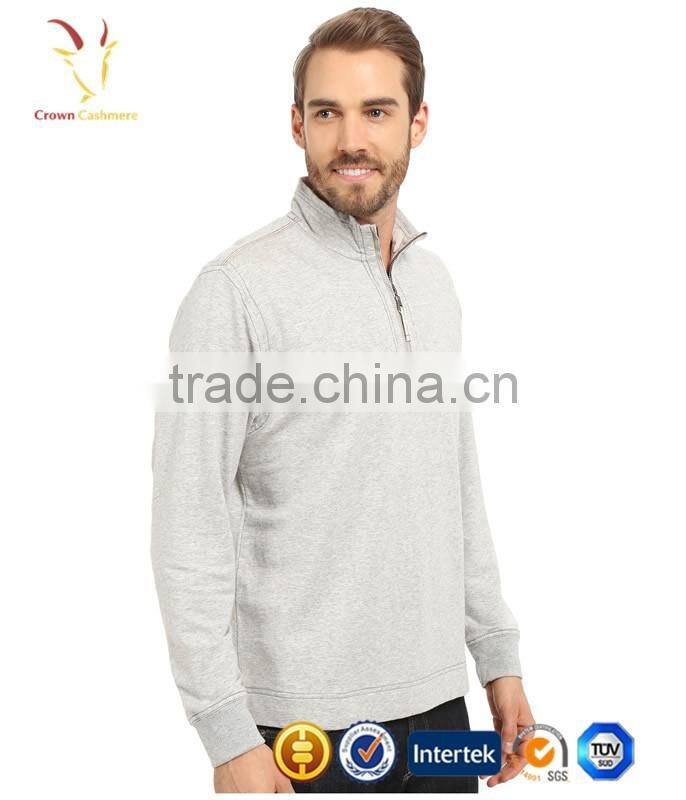 Winter Pullover Thick 1/4 Zip Up Knitted Men Sweater