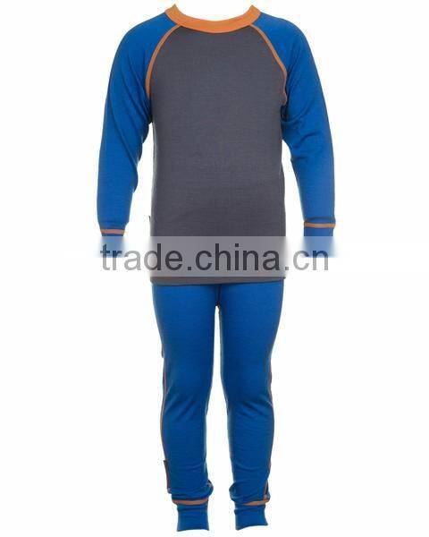 Kids merino wool thermal long underwear set