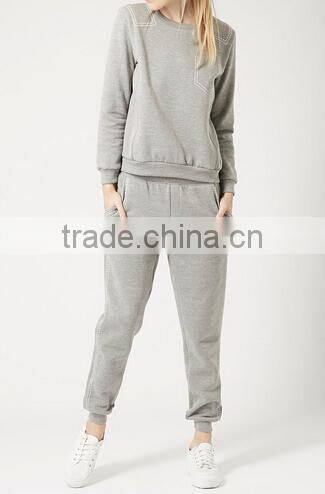 Sporty joggers cut with a slim leg contrast stitch detail to the sides and back pocket