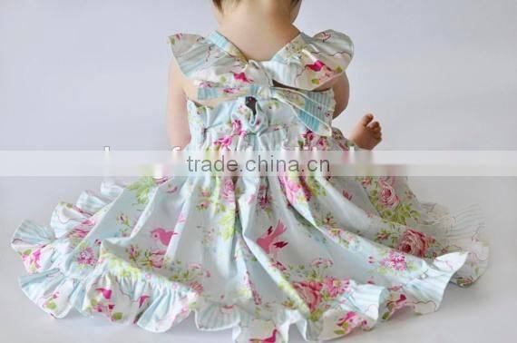 Little Girls Spring Flower Dress Kids Easter Cute Dress