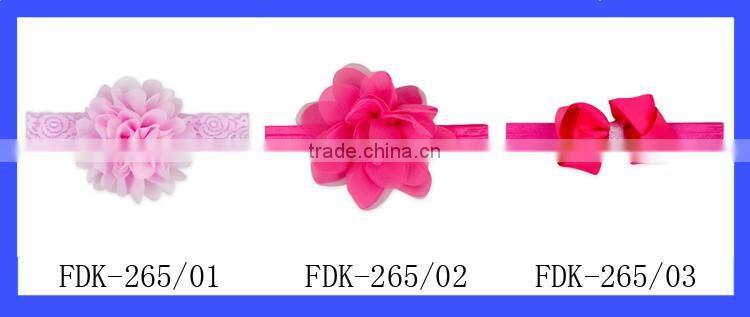 FDK265 Lovebaby Best Selling Plastic Flowers Lace Bandage Fancy Girls Accessories Headbands