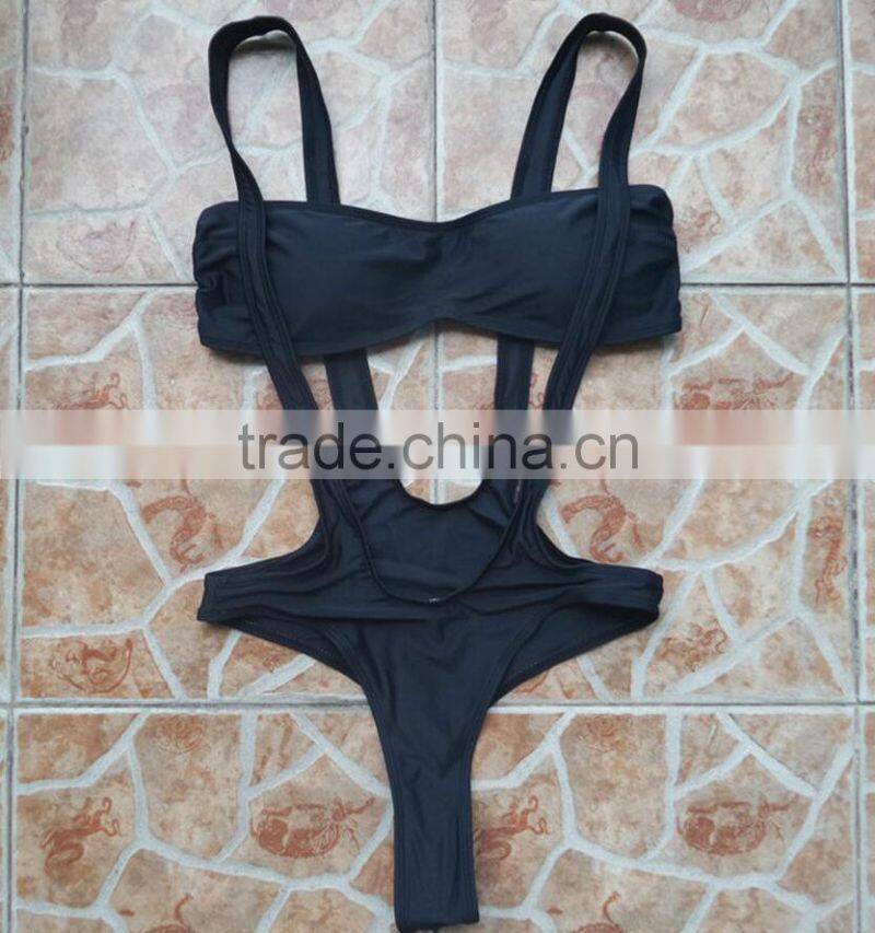 M895 dingyang fashion sexy bandage hollow one piece bikini swimwear