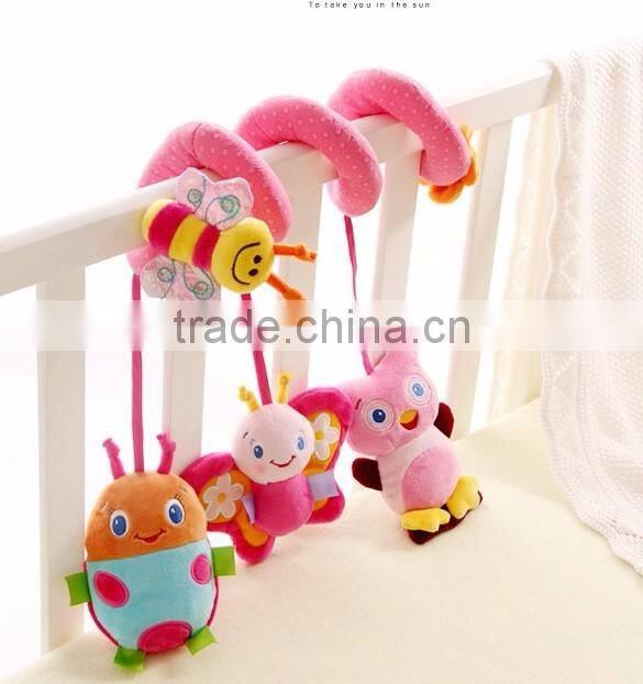 new born infant pram plush toy/Activity Spiral Cot Toy/Musical Crib Spiral Toy