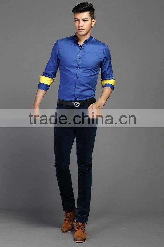 2015 Mens fashion dress shirts,floral printing man shirts,double collar stylish dress shirts