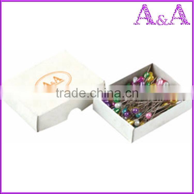 Wholesale vintage pearl head nickel plated straight pins with high quality