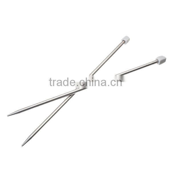 Custom 34.7cm Double Stainless Steel Single Pointed Knitting Needles