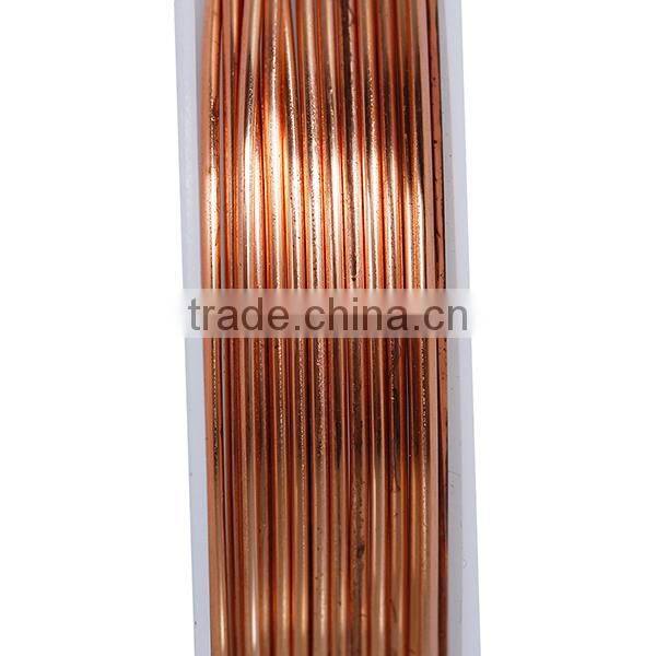 Copper Beading Wire Thread Cord Round Rose Gold 1mm Dia. , 2 Rolls