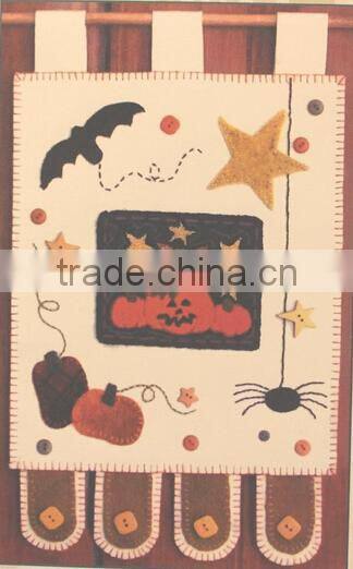 Cat Pattern - PEAK A BOO! Felted Applique Halloween Banner