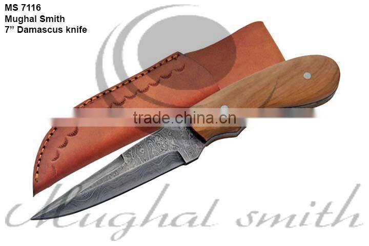 Damascus knife/Hunting knife/Deer stag