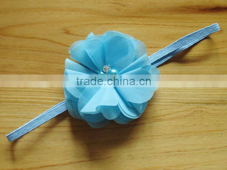Trendy Girls Muti-colors cute cheap hair accessories for babies ribbon flower