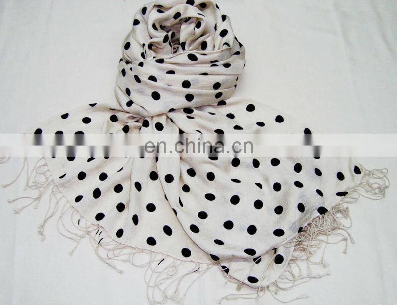 Polka dot prints pashmina scarves