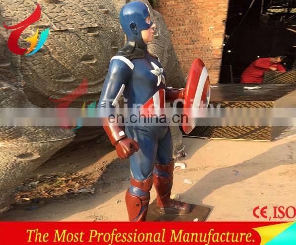 Popular Movie Character Fiberglass superhero Statue of Life Size Superhero