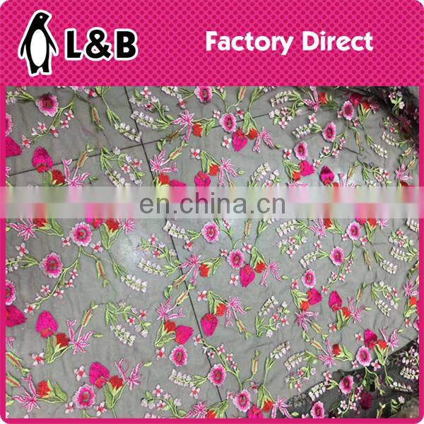 wholesale popular embroidery lace fabric with sequin
