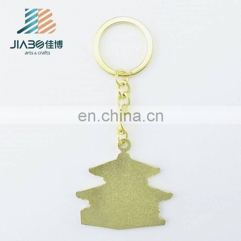 Jiabo custom house shape enamel brass keychains