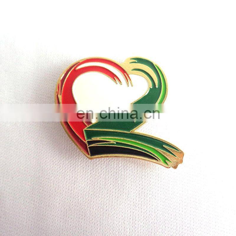 round shape customized UAE falcon image promotional gifts metal badge pin for 46th UAE national day