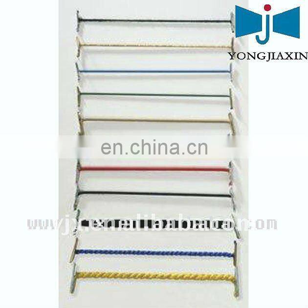 Satin ribbon with metal barbs for shoes