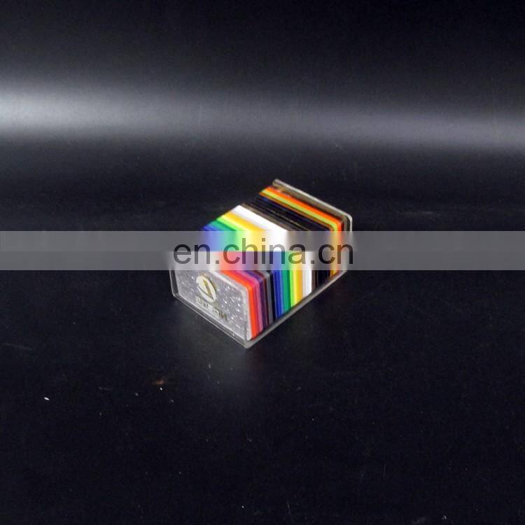 Dongguan manufaction acrylic plastic high profile material samples show