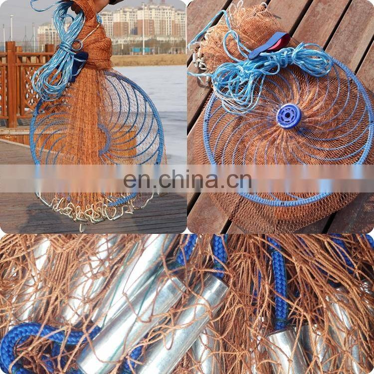 PE black fishing trap Hot dip galvanizing wire lobster trap fish traps foldable big spring cage for sale