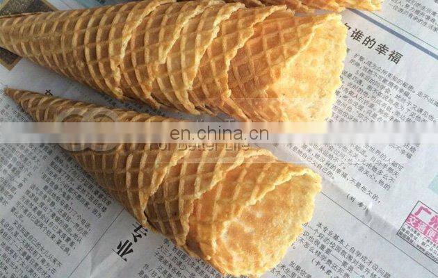 Sugar Snow Cone Baking Roller Waffle Cup Bowl Baker Rolled Ice Cream Cone Making Machine With Best Price