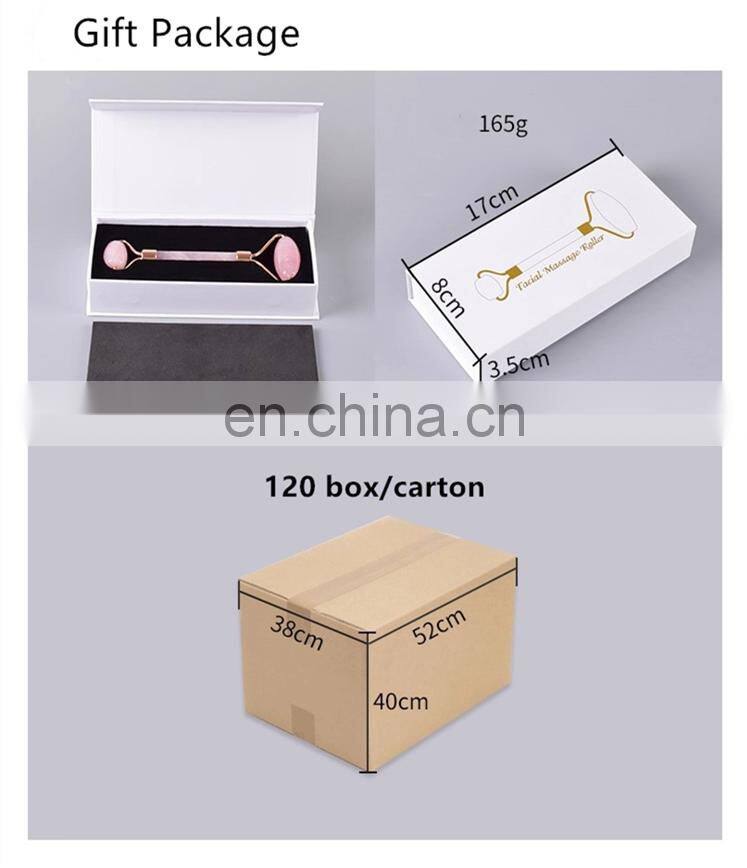 Factory wholesale jade face roller guasha tool massage roller set for face with box