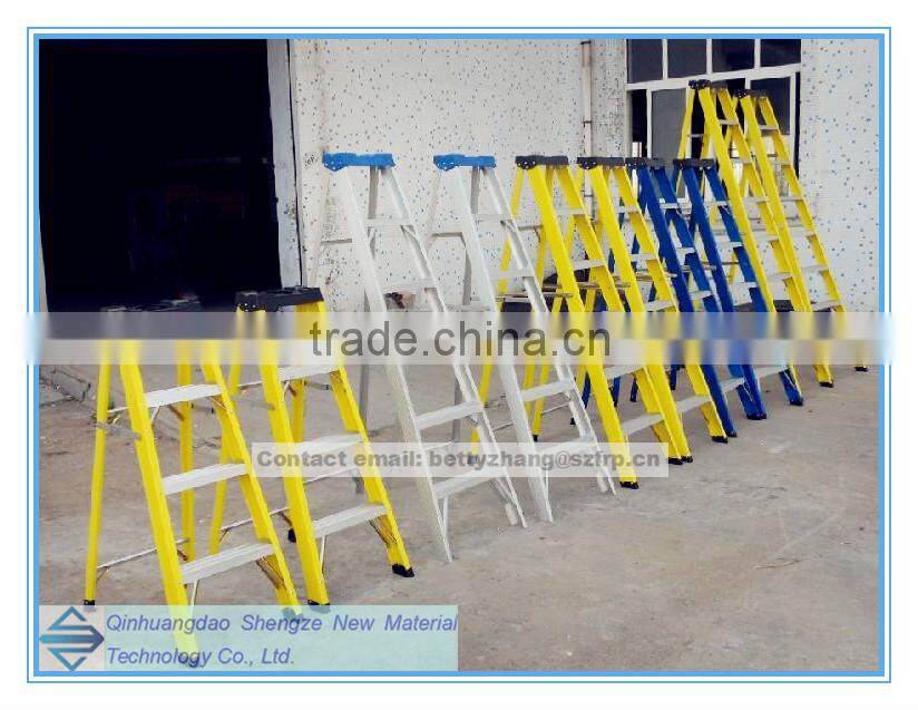 frp telescopic ladder, a ladder with platform, MLFF folding ladder