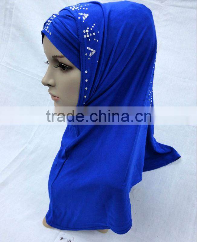 A455 FASHION TWO PIECES HIJAB;MUSLIM TURBAN WITH Czech Rhinstone