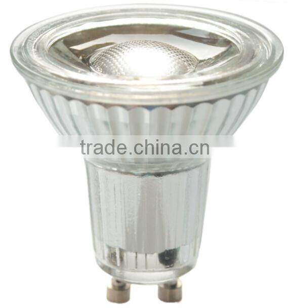 Low price Glass material COB led spotlight GU10