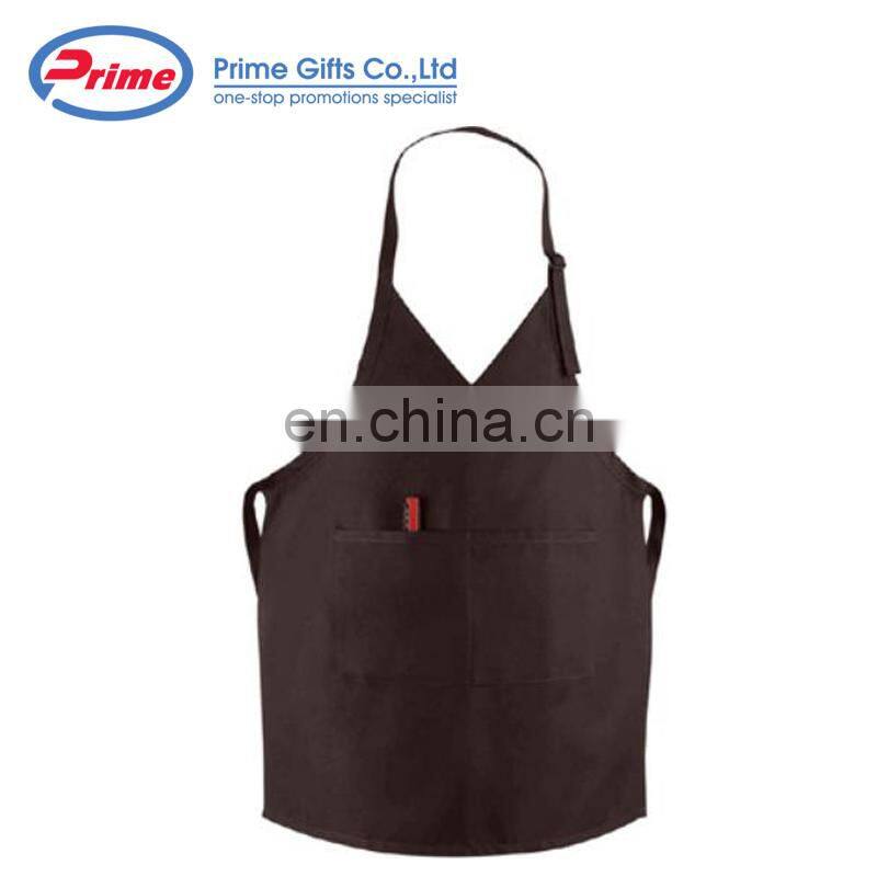 Custom Logo Cotton Tuxedo Bib Apron with Adjustable Neckband
