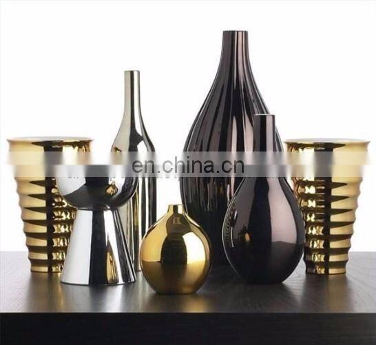 hammered aluminium flower pots