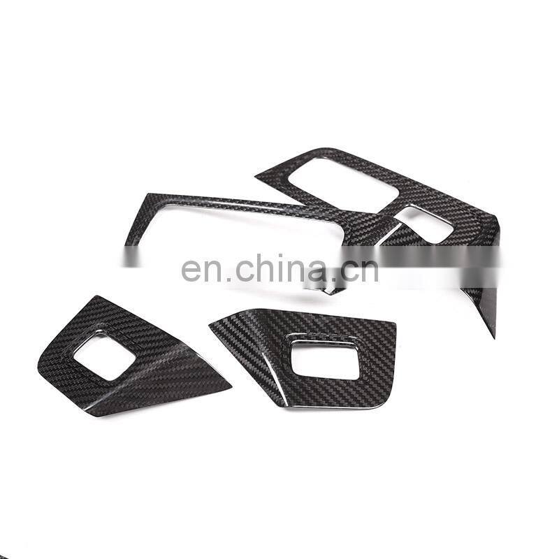 Real Carbon Fiber Car Interior Window Lift Button Frame Trim For Porsche Cayenne Left Hand Drive Accessories