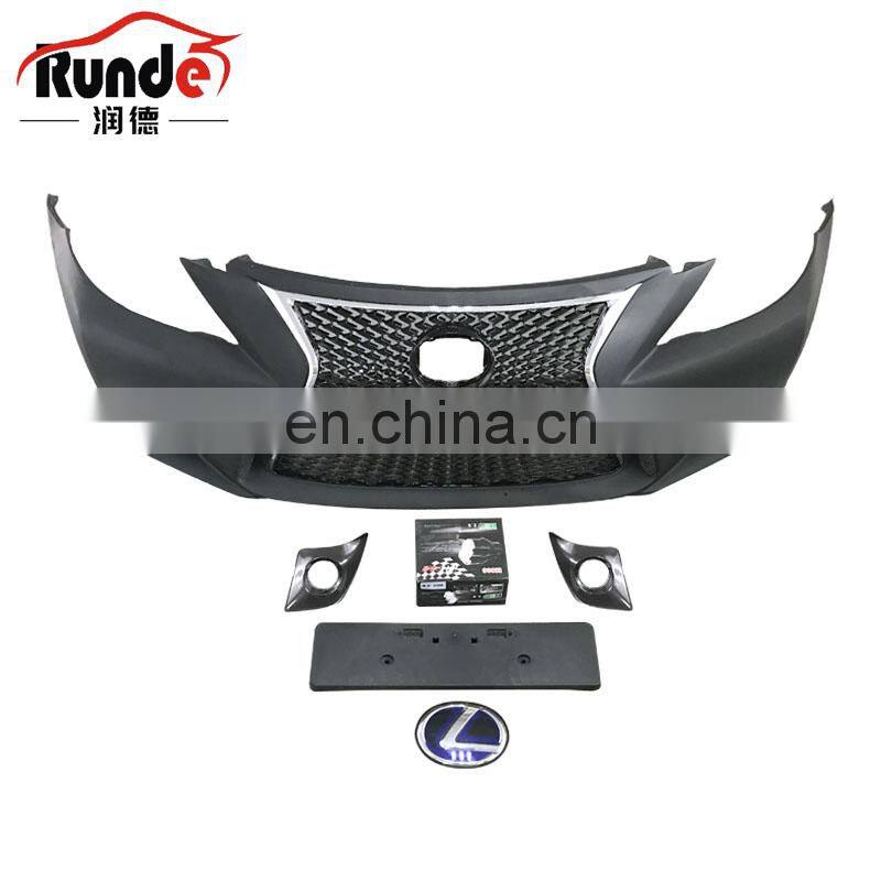 Runde Resin Material Body Kit Modified F Style LS600h Suitable For 2006-2012 Lexus LS460 Front Bumper With Front Grille Fog Lamp