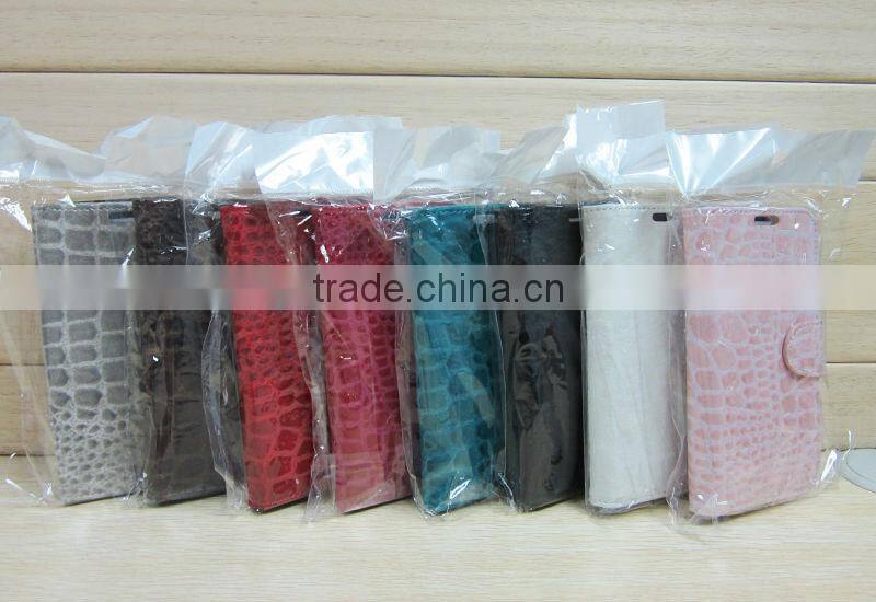 Card Slot Croco Leather Case for samsung galaxy s4/i9500