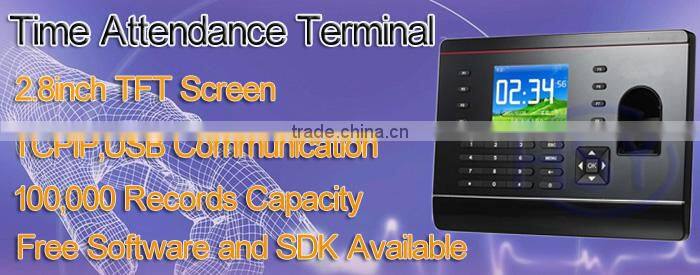 TCP/IP USB Free Software Finger Print RFID Card Reader Spanish Time Attendance