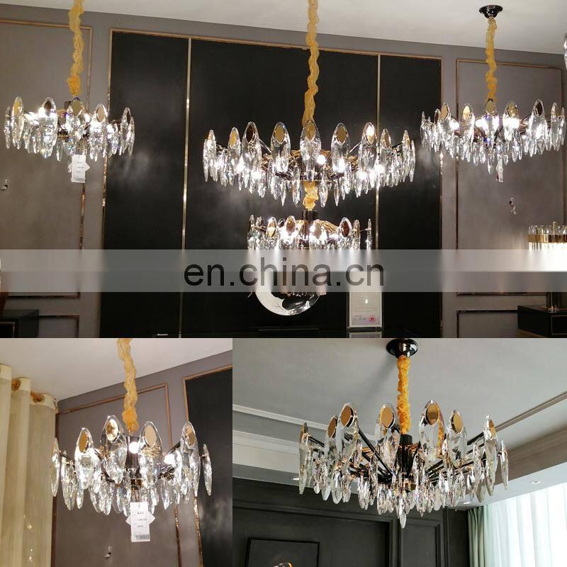 Hight quality large european gold traditional maria theresa stainless steel crystal chandelier for hotel project