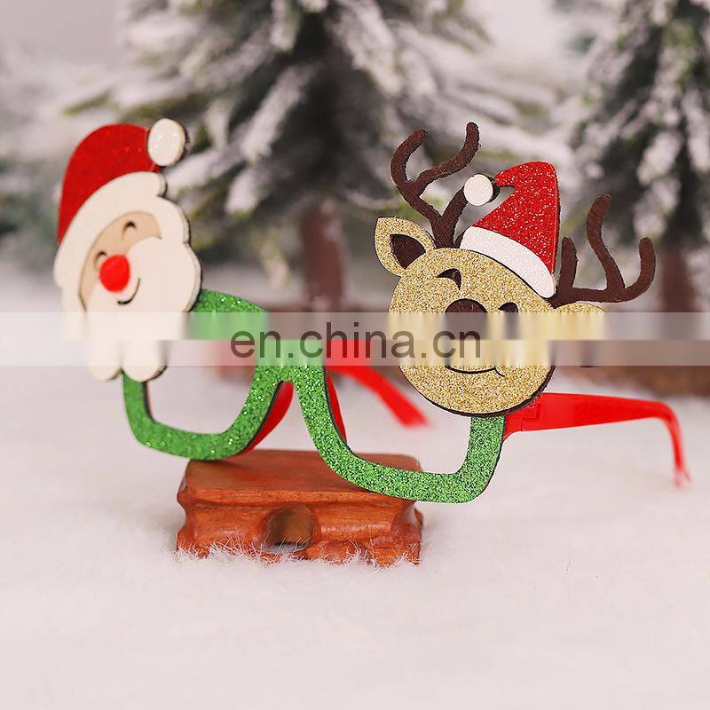 Santa Claus Xmas Tree Elk Glasses Frame Christmas Xmas Cute Cartoon Glasses Frame Christmas gifts for kids