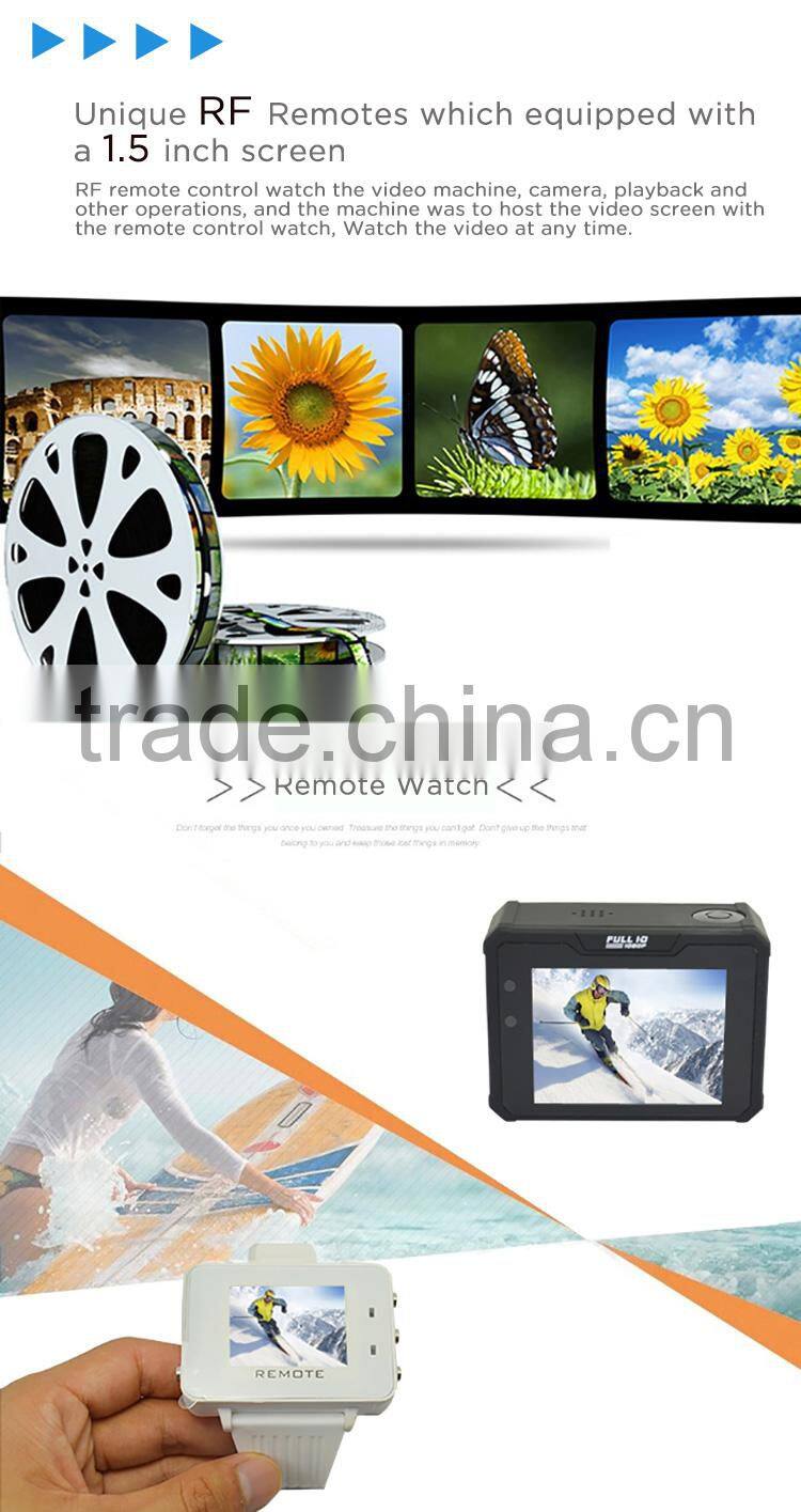 2.7K 50m waterproof sports action camera with remote controller