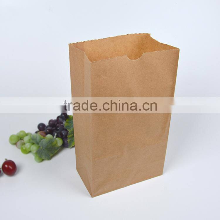 high quality disposable square bottom fast food french fries bread paper bag