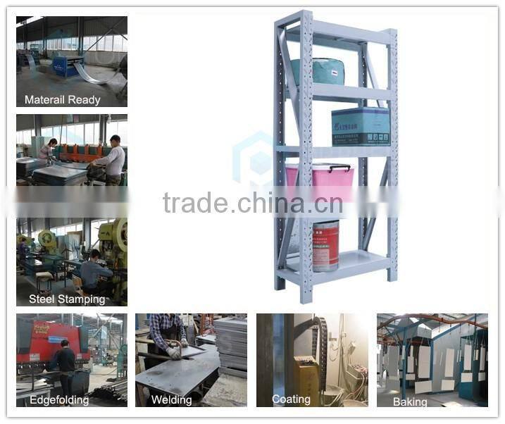 Fast delivery heavy duty warehouse rolled rack system 4 tier shelf