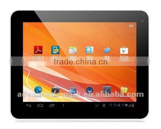 9.7'' IPS, Android 4.0 , 1G DDR III , 16GB Flash , 1024 x 768 , ALLWINNER A10: ARM Cortex-A8 + HD video codec Tablet PC