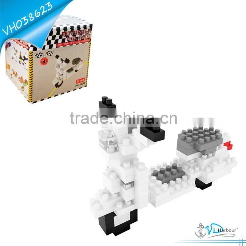 Plastic Small Education Building Blocks Toys Motorcycles