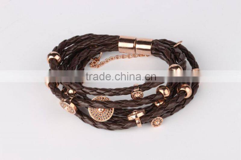 Hotsale Fashion 925 Sterling Sliver PU Bracelet