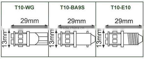 smd t10 led auto bulb 12pcs SMD DC 12V T10-WG/BA9S led auto light car led light tail lighting
