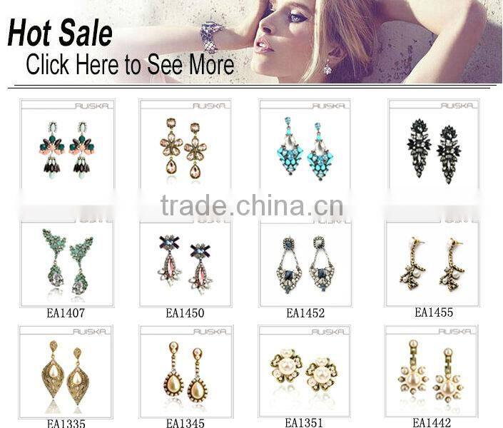 Gold Plating Colored Acrylic Stones Shourouk Earrings