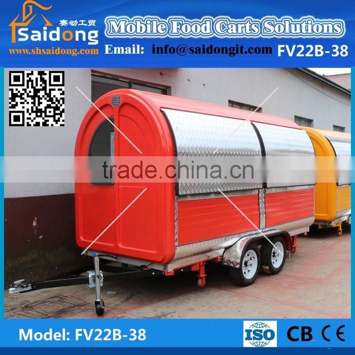 Newest design BBQ cart-kebab van-coffee cart trailer for sale coffee,snack food,crepe