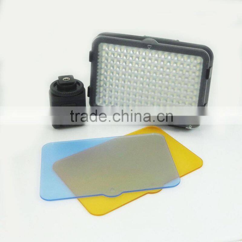 New Yellow White Blue XT-160 LED Light With Filter Hot Shoes Video Light Lamp for Canon DSLR Camera DV Camcorder 5000-5800K