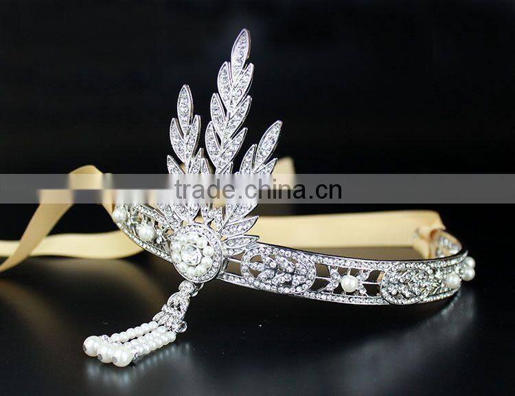 Gatsby Hot Sale Top Quality Bridal Tiara Rhinestone Hair Accessories