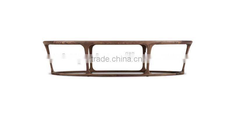 Modern living room furniture Round coffee tables Wood frame glass coffee tables
